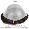 ZYYASHSV Men's wig 0.03mm Untra Thin Skin Male Hair Toupee Men Prosthesis Capillary Remy Human Hair Natural Men's Wigs Protese Capilar Masculina Men Short Wig Men Replacement Wig(Dark Brown) view 4