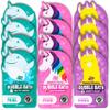 Tub Works Magical Kids Bubble Bath, Variety 12 Pack | Creates Colorful Water & Tons of Foam Bath Bubbles | Nontoxic | Character-Themed Bubble Bath for Kids | Pink, Purple & Teal Bath Colors view 1