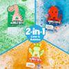 Tub Works Magical Kids Bubble Bath, Variety 12 Pack | Creates Colorful Water & Tons of Bath Bubbles | Nontoxic | Character-Themed Bubble Bath for Kids | Green, Blue & Orange Bath Colors view 3