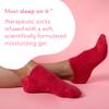 Barefoot Scientist Sleep On It Overnight Moisturizing Gel Socks, Nourish Your Feet, Sole Sisters, Red and Pink, 2 Pack view 2