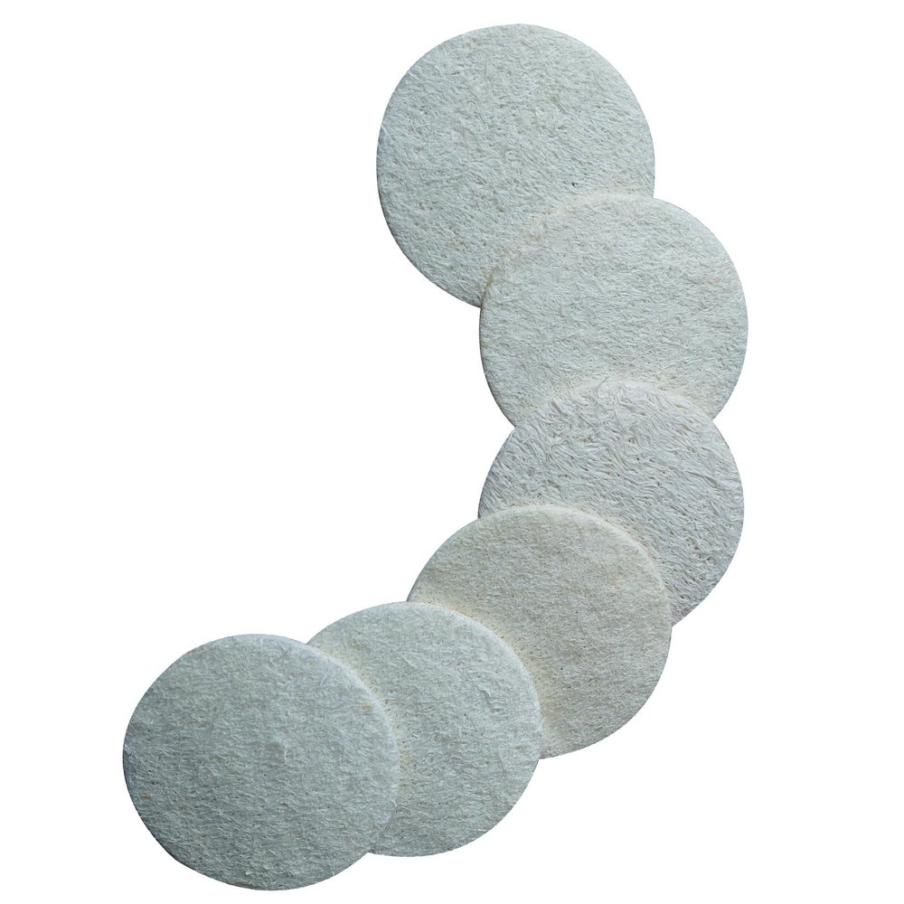 30 pcs Exfoliating Loofah Face Pads Diameter for 2.75'' Natural Facial Body Scrubbers Facial Brush for Massage Face Cleaning Makeup Removal Removing Facial Masks and Makeup Bathing Loofah Sponge