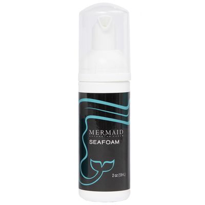 Mermaid Extension Care Seafoam Texturizing Foam Volumizing Mousse for Extensions & Natural Hair, Weightless Volume & Light Hold, Tropical Scent, 2 oz