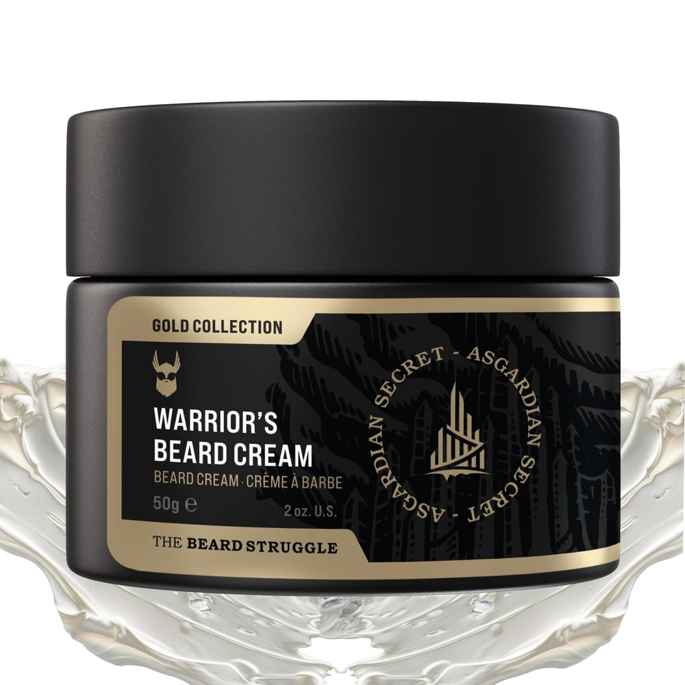 Beard Cream by Beard Struggle-Asgardian Secret Moisturizer&Softener for Men-Hydrated with Avocado & Jojoba Oils-Beard & Mustache Growth Cream 50g