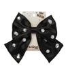 Scunci by Conair Bow Barrette w/Gem Stones - hair accessories - hair accessories for women - Holiday - Black bow - Black hair bows view 1