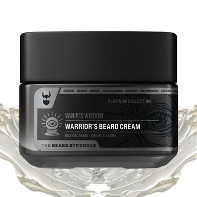 Beard Cream for Men by Beard Struggle -Vanir's Wisdom Beard Butter, Moisturizer & Softener for Men - Itch Relief, Hydration with Avocado & Jojoba Oils - Beard, Mustache & Corase Growth Cream, 50g