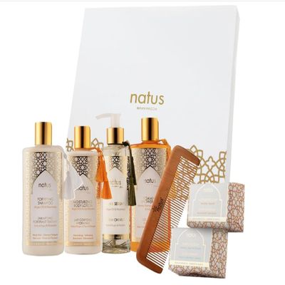 Women's Beauty Gift Set  100% Natural Moroccan Argan Oil  Hair, Body & Face Care  Vegan  For All Hair & Skin Types