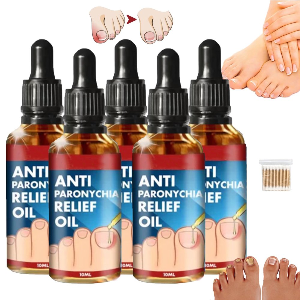 FUSSWIND German Toenail Plus Anti Paronychia Relief Oil, German 2024 New Toenailplus Anti Paronychia Relief Oil, Anti Paronychia Relief Oil for Toenail Care, Best Nail Repair Solution (5PCS)