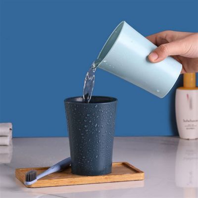 MAKEJ Square Toothbrush Cup Home Couple Toothbrush Cup Wash Cup Tooth Cylinder Mouthwash Cup Drinking Cup