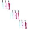 minkissy 18pcs Teeth Eyebrow Comb Handle Portable Folding Design Easy to Separator Makeup Brush Random Color view 1
