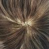 Toupee for Men Full Poly Hair Replacement System European Human Hair Toupee 0.1mm Durable Skin PU Injection Men Hairpiece 6x9"-120% Density #550 Medium Light Brown+50% Gray view 3