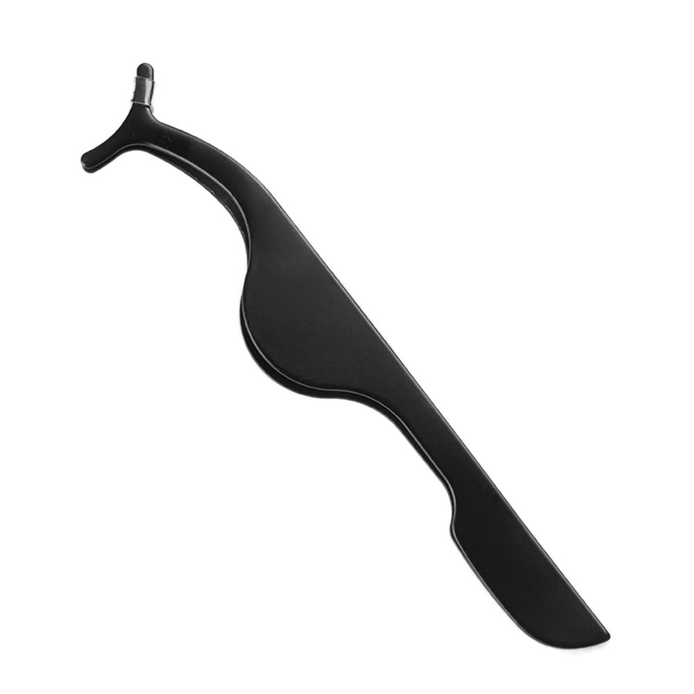 DJFKDYHPE Hair Removal Tweezers 1Pcs Eyelash Tweezers Beauty Makeup Tools Multifunction Stainless Auxiliary False Eyelash Curler Clip Make Up Accessories Tools Tweezers(Black)