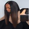 Beauty Forever V Part Wig Human Hair Yaki Straight EasiContour Vpart Wigs No Leave Out Ombre Chestnut Brown Glueless Upgraded U Part Wigs for Women None Lace Front Wigs T128 Color 150% Density 16inch view 2