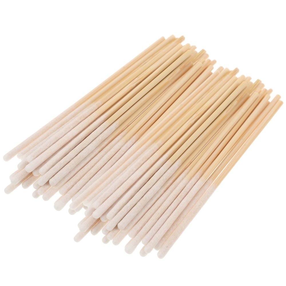 FOMIYES 150pcs Long Cotton Swabs Home Cotton Stick Makeup Up Cotton Swabs Solution Apply Cotton Swabs, 8.00X0.50X0.50CM, White