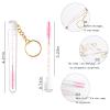 30 Pieces Disposable Mascara Wands Set,Include 5 Pcs Glitter Lash Spoolies Brush 10 Pcs Lip Brush and 15 Pcs Reusable Empty Eyelash Brush Tubes for Women Girls(Multi 3 color) view 3