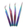 DJFKDYHPE Hair Removal Tweezers Stainless Steel Curved Pointed Eyelash Extension Tweezers Professional For Lashes Tool Tweezers(1) view 3