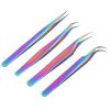 DJFKDYHPE Hair Removal Tweezers Stainless Steel Curved Pointed Eyelash Extension Tweezers Professional For Lashes Tool Tweezers(1) view 4