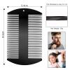 Boao 2 Pcs Metal Hair Combs for Women Men Stainless Steel Beard Mustache Comb Credit Card Size Lice Wallet Pocket Fine Cutting Teasing Barber Hair Styling Dandruff Remove Dreadlock(Black) view 2