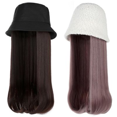50cm/20inch Long Straight Fashion for Woman Hair Extension for Hair Loss One Piece Detachable (Gray1)