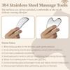 2 Pcs Face Gua Sha Beauty Tools, 304 Stainless Steel Facial Gua Sha Tools, Tighten The Skin & Promote Circulation, Massagers for Face, Legs, Eyes, Lymphatic Drainage Massage & Face Scraper view 4