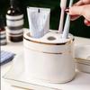 MAKEJ Washing Set Ceramic Bathroom Five-Piece Set Nordic Bathroom Supplies Household Toothware Mouthwash Cup view 4
