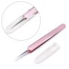 DJFKDYHPE Hair Removal Tweezers Tweezers Gold Blue for eyelash extension high-precision eyelash extension tweezers Thin tip Tweezers(Grey) view 3