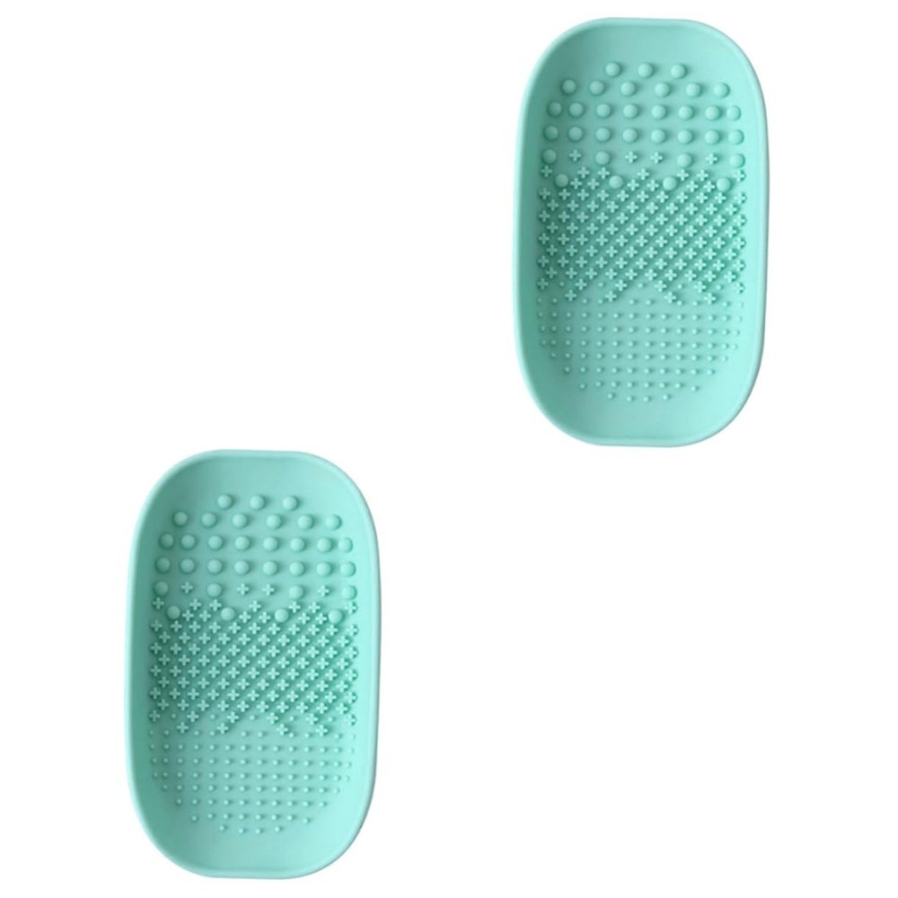 minkissy 2pcs Makeup Brush Cleaning Mat Makeup Brush Cleaner Material Easy to Use for Storage