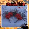 Woeoe Halloween FLower Halo Crown Day of The Dead Headband Rose Floral Hair Band Gothic Hair Hoop for Women Halloween Party Cosplay Dress up Costume Hair Accessories view 3