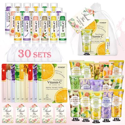 30 Pack Bulk Facial Mask, Bulk Hand Cream and Bulk Lip Balm Sets, Stocking Stuffers for Women, Thank You Gifts, Bridal Shower Favors and Christmas Gifts for Guests, Birthday Gifts, Small Gifts for Her