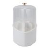 AUNMAS Plastic Makeup Holder, 24.5x12.5cm 360 Degree Rotation Brushes Holder Organizer with 8 Makeup Brushes for Home, Office or Travel (White) view 1