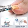 Angled Head Large Toenail Clippers for Seniors Thick Toenails with Catcher, Wide Jaw Opening Heavy Duty Toe Nail Clippers for Men Thick Ingrown Nails, 360 Degree Rotary Fingernail Clippers Long Handle view 3