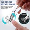 Angled Head Large Toenail Clippers for Seniors Thick Toenails with Catcher, Wide Jaw Opening Heavy Duty Toe Nail Clippers for Men Thick Ingrown Nails, 360 Degree Rotary Fingernail Clippers Long Handle view 4