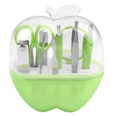 LASTRAN 9 Pcs/Set Nail Art Care Tools Apple Shape Portable Pedicure Finger Nails Pliers Nail Manicure Set for Beginners