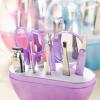 LASTRAN 9 Pcs/Set Nail Art Care Tools Apple Shape Portable Pedicure Finger Nails Pliers Nail Manicure Set for Beginners view 4