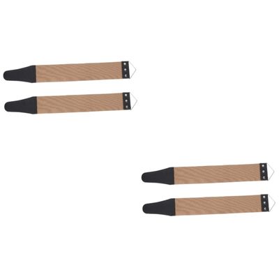 minkissy 4pcs Double-sided Sharpening Strop Tool for Home Use Practical Manual Shaver Polishing Belt Easy to Use Barber Quality Convenient Hanging Design for Maintenance