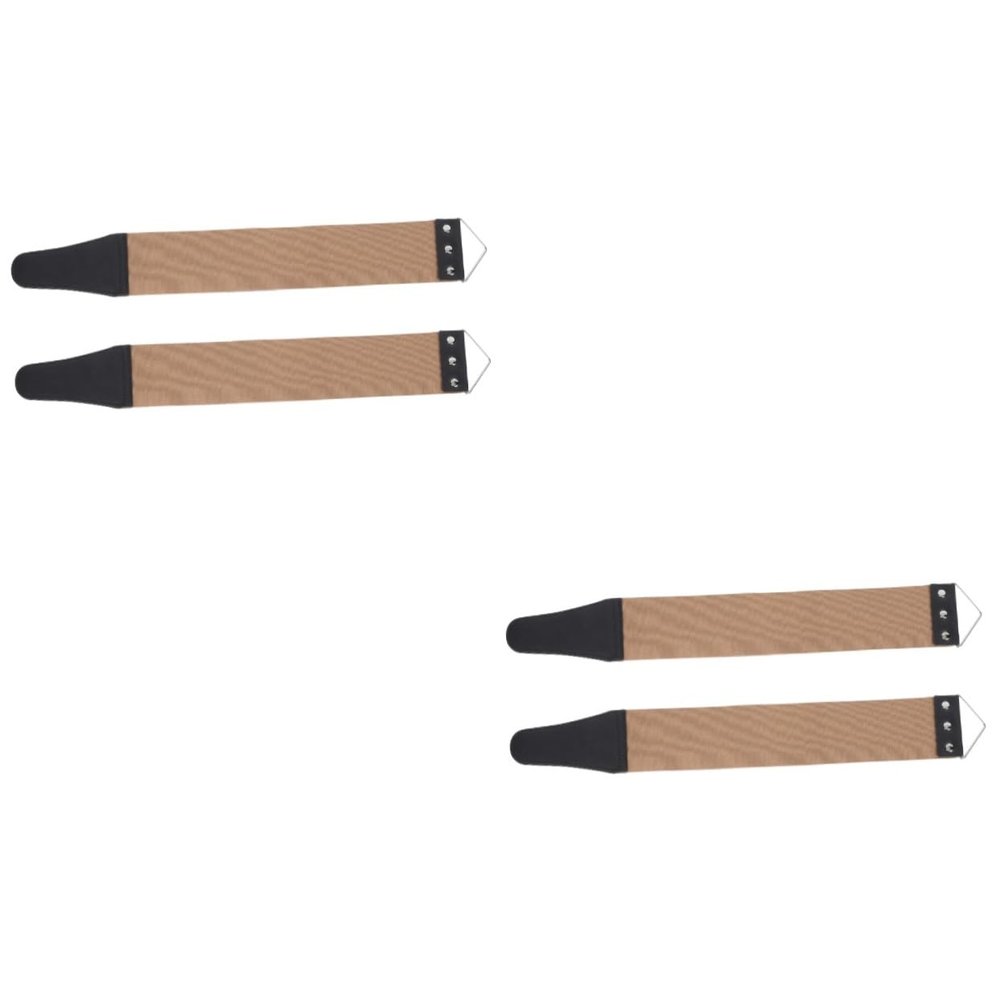 minkissy 4pcs Double-sided Sharpening Strop Tool for Home Use Practical Manual Shaver Polishing Belt Easy to Use Barber Quality Convenient Hanging Design for Maintenance