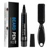 PEAKTREND Beard Pen Filler for Men Grooming Beard Pencil with Brush, Waterproof Sweatproof & Long Lasting, Natural Finish, Moustache & Eyebrows - Micro-Fork Tip, Gifts for Men (Dark Brown) view 1