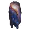 Universe Galaxy Star Space Printed Polyester Hair Cutting Cape,Professional Aldult Haircut Cape,Smooth and No Sticky Hair,Hair Cutting Accessories 55x66in view 4