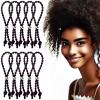 10pcs Cushioned Adjustable Band for Thick, Curly, Natural Hair - Extra Stretchy Ties Perfect for Braids, Pineapple Style - Afro Puff Ponytail Holder (Brown) view 1