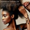 10pcs Cushioned Adjustable Band for Thick, Curly, Natural Hair - Extra Stretchy Ties Perfect for Braids, Pineapple Style - Afro Puff Ponytail Holder (Brown) view 3