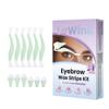 Eyebrow Wax Strips Facial Wax Strips for Hair Removal 24 Strips Eyebrow & Upper Lip Hair Remover with 4 Soothing Wipes Mouth waxing wax Eyebrow Hair Removal for Women LAWINK (Eyebrow) view 1