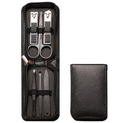 6 Pcs Household Stainless Steel Manicure Tool Nail Clippers Suit Nail Clippers Fold Box Set Nail Scissors for Home Use