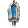 Windmill Blue Printed Polyester Hair Cutting Cape,Professional Aldult Haircut Cape,Smooth and No Sticky Hair,Hair Cutting Accessories 55x66in view 1