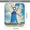 Windmill Blue Printed Polyester Hair Cutting Cape,Professional Aldult Haircut Cape,Smooth and No Sticky Hair,Hair Cutting Accessories 55x66in view 2