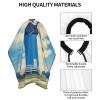 Windmill Blue Printed Polyester Hair Cutting Cape,Professional Aldult Haircut Cape,Smooth and No Sticky Hair,Hair Cutting Accessories 55x66in view 3