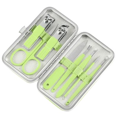 LASTRAN Bright Green Professional Nail Care kit 8/12/16 Pcs Nail Tools Set Nail Tech Must Haves for Manicuring Pedicuring