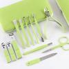 LASTRAN Bright Green Professional Nail Care kit 8/12/16 Pcs Nail Tools Set Nail Tech Must Haves for Manicuring Pedicuring view 4