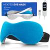 Ezona Dual-Mode Heated Eye Therapy System:USB Mask (Cotton) & Cordless Silk Sleep Mask for Dry Eyes/Blepharitis view 3