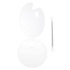 Makeup Mixing Palette Acrylic Transparent Cosmetic Paint Mixing Tray with Spatula Round view 3
