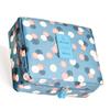 1Pc Waterproof Make up Bag Cosmetic Toiletry Bag Travel Wash Bag Organiser Travel Toiletry Bag for Women Ladies Mother Girls (Blue Flower). view 2