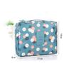 1Pc Waterproof Make up Bag Cosmetic Toiletry Bag Travel Wash Bag Organiser Travel Toiletry Bag for Women Ladies Mother Girls (Blue Flower). view 4